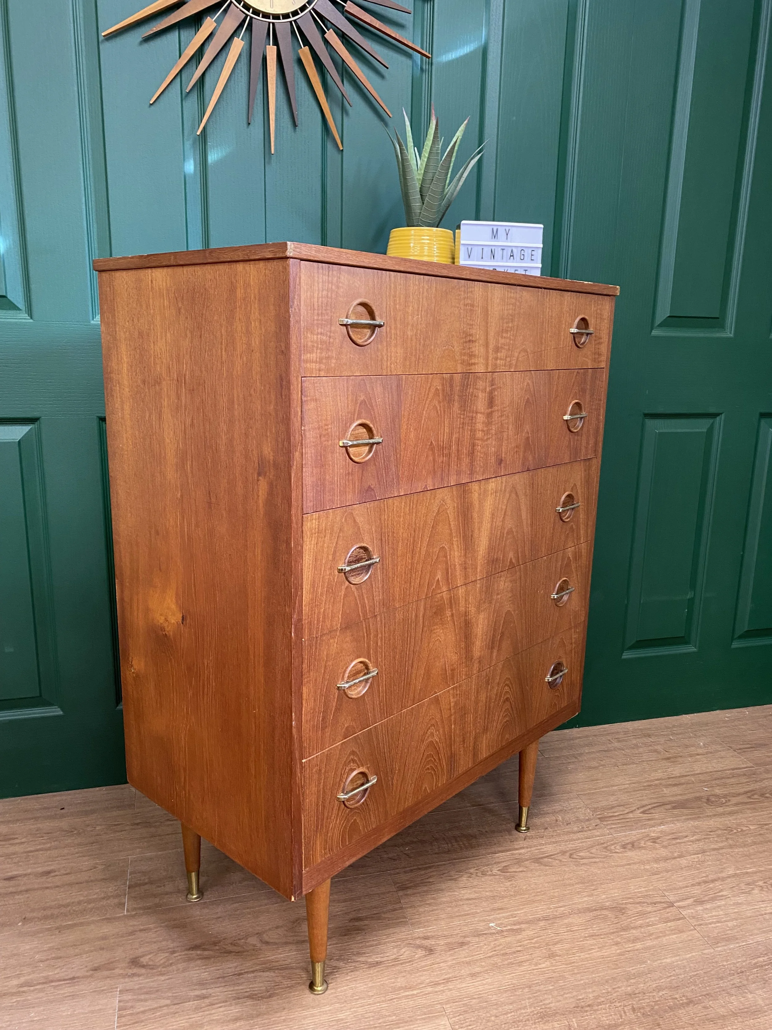 Mid century 1960s Austinsuite teak chest of drawers