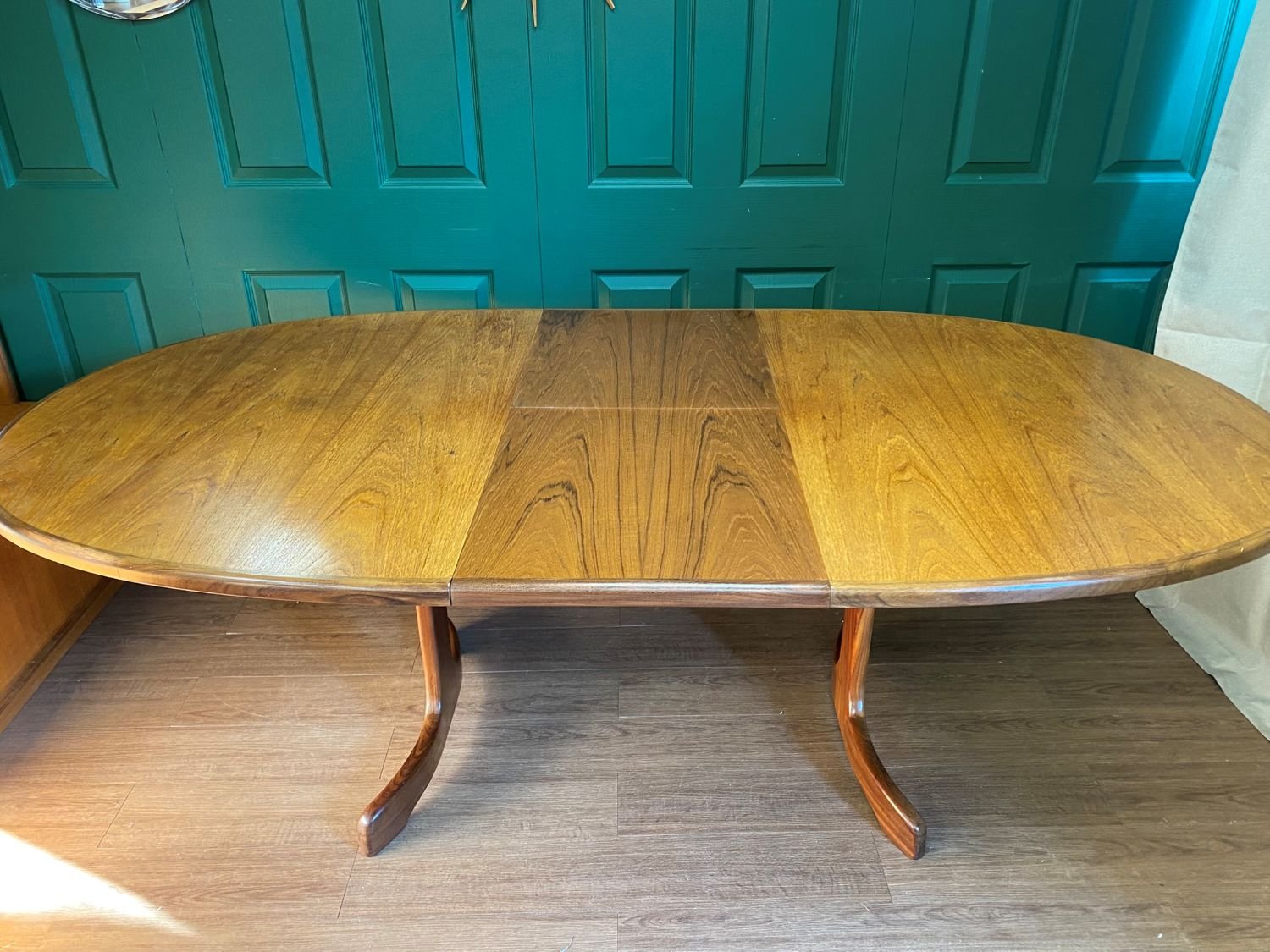 1960s G Plan Fresco solid teak extending dining table and six chairs mid century