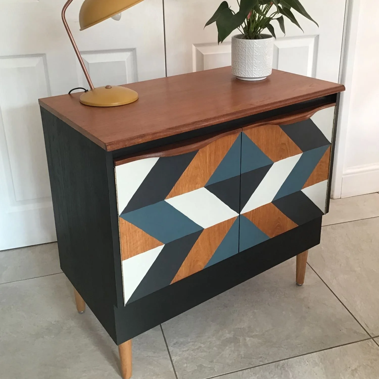 mid century Danish style retro record unit