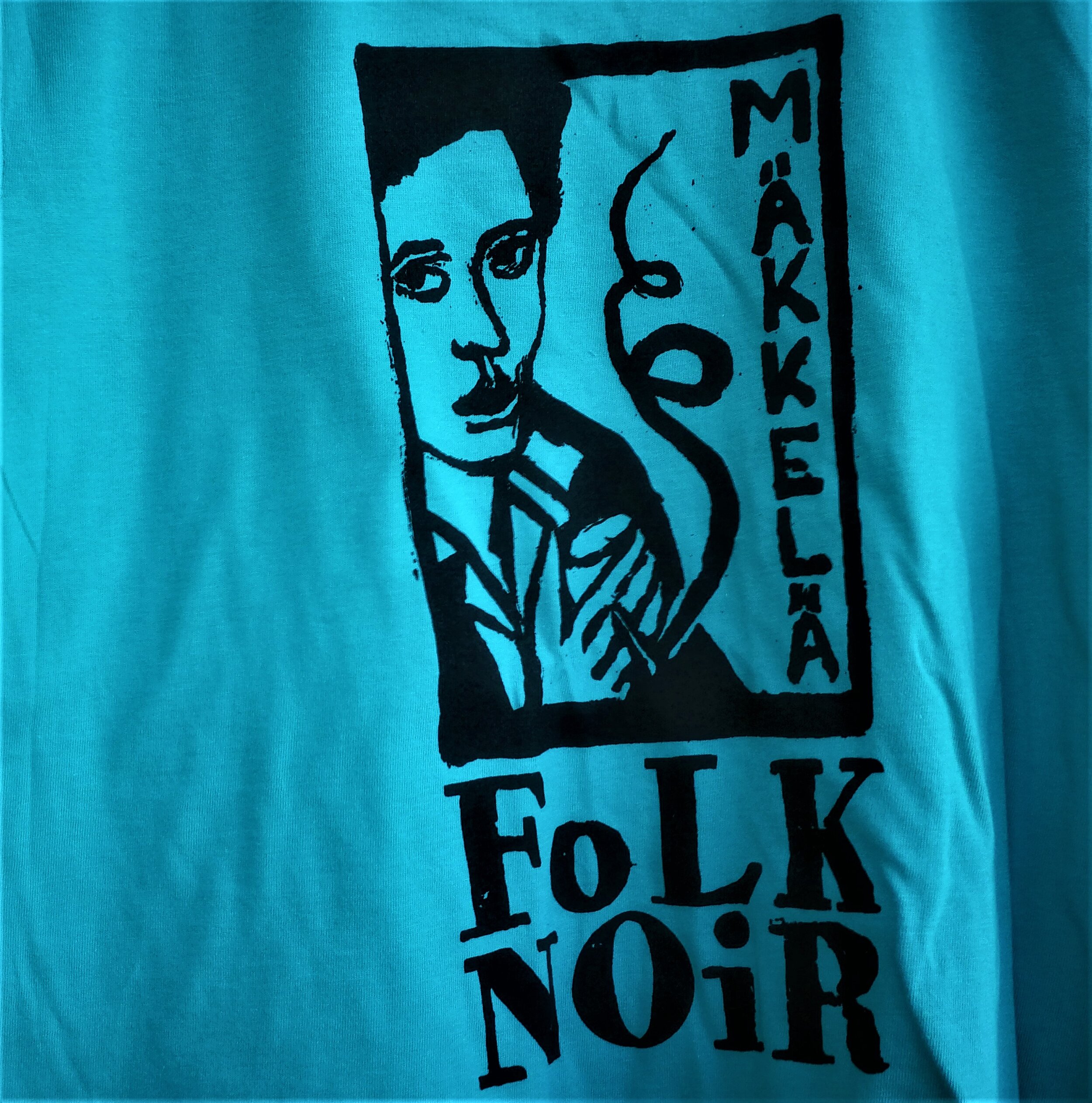 Folk Noir Girlie Shirt, deep turquoise