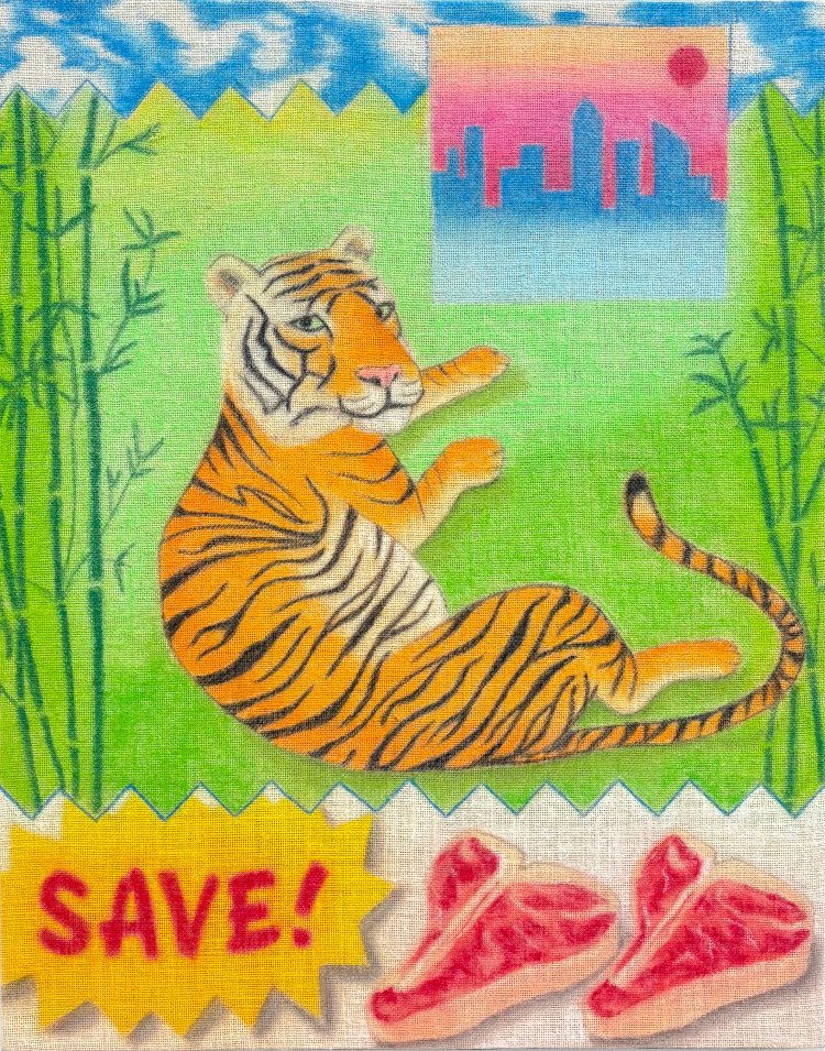 "Ming"
soft pastel on burlap, 24" x 30"
2026