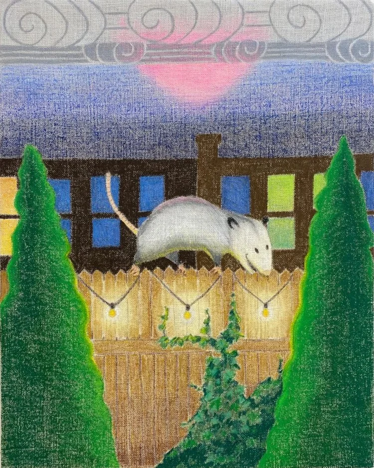 "Kosciousko Borealis"
wax pastel, oil pastel, and soft pastel on buralp
24" x 30" 2025