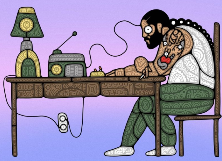 First Nations artist explores ‘indigenous futurisms’ in his Woodland-style work