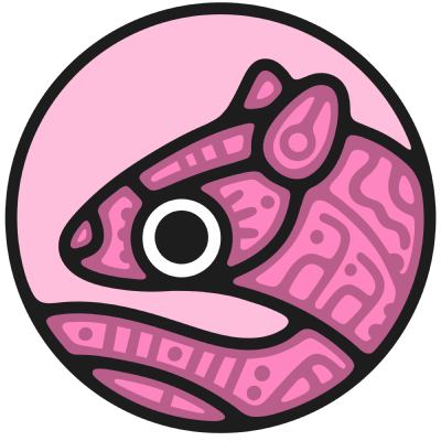 Picture of IndigiTECH artwork depicting the face of an animal