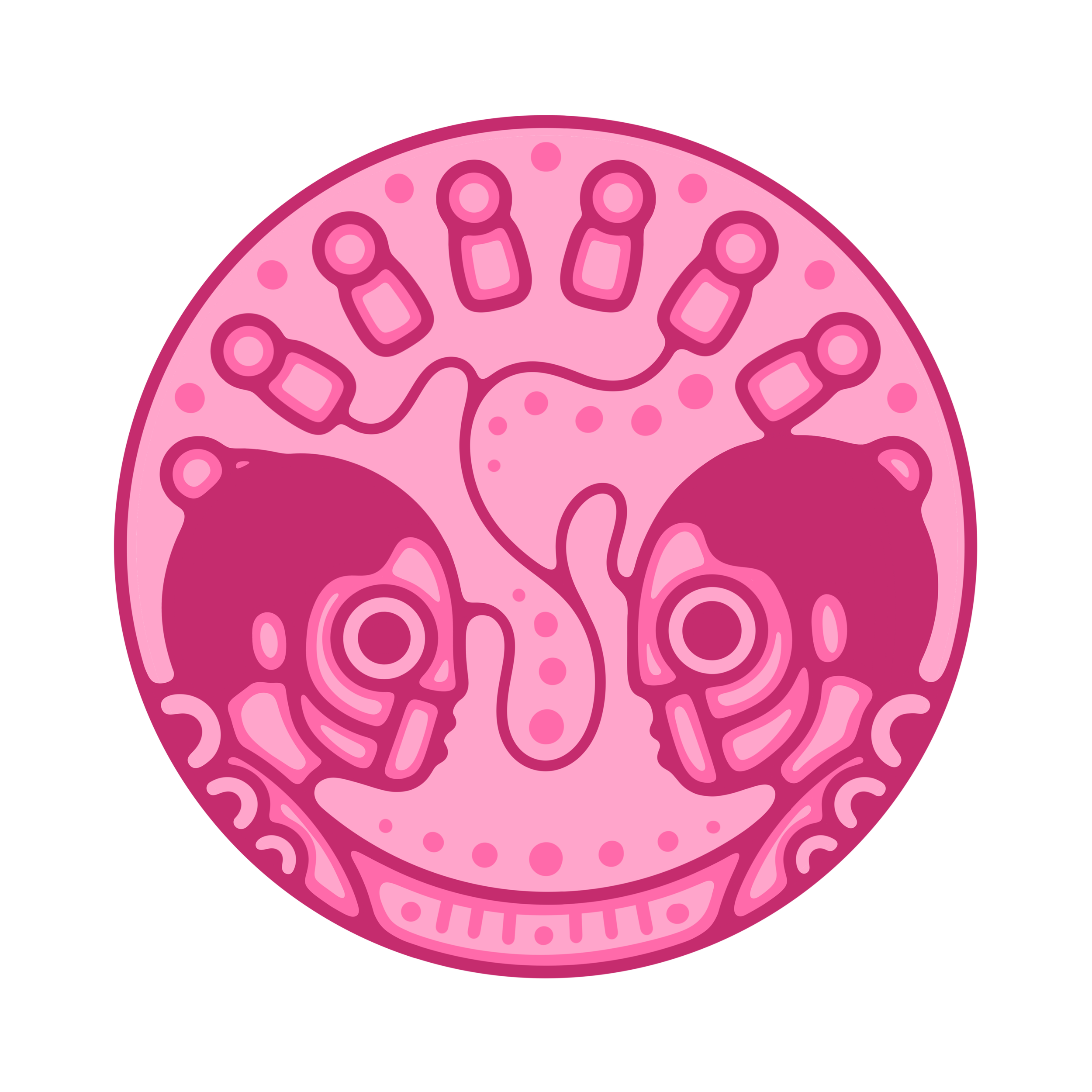 Picture of Indigitech Communications and Client Care Logo depicting artwork of two Indigenous people mentally connecting with one another