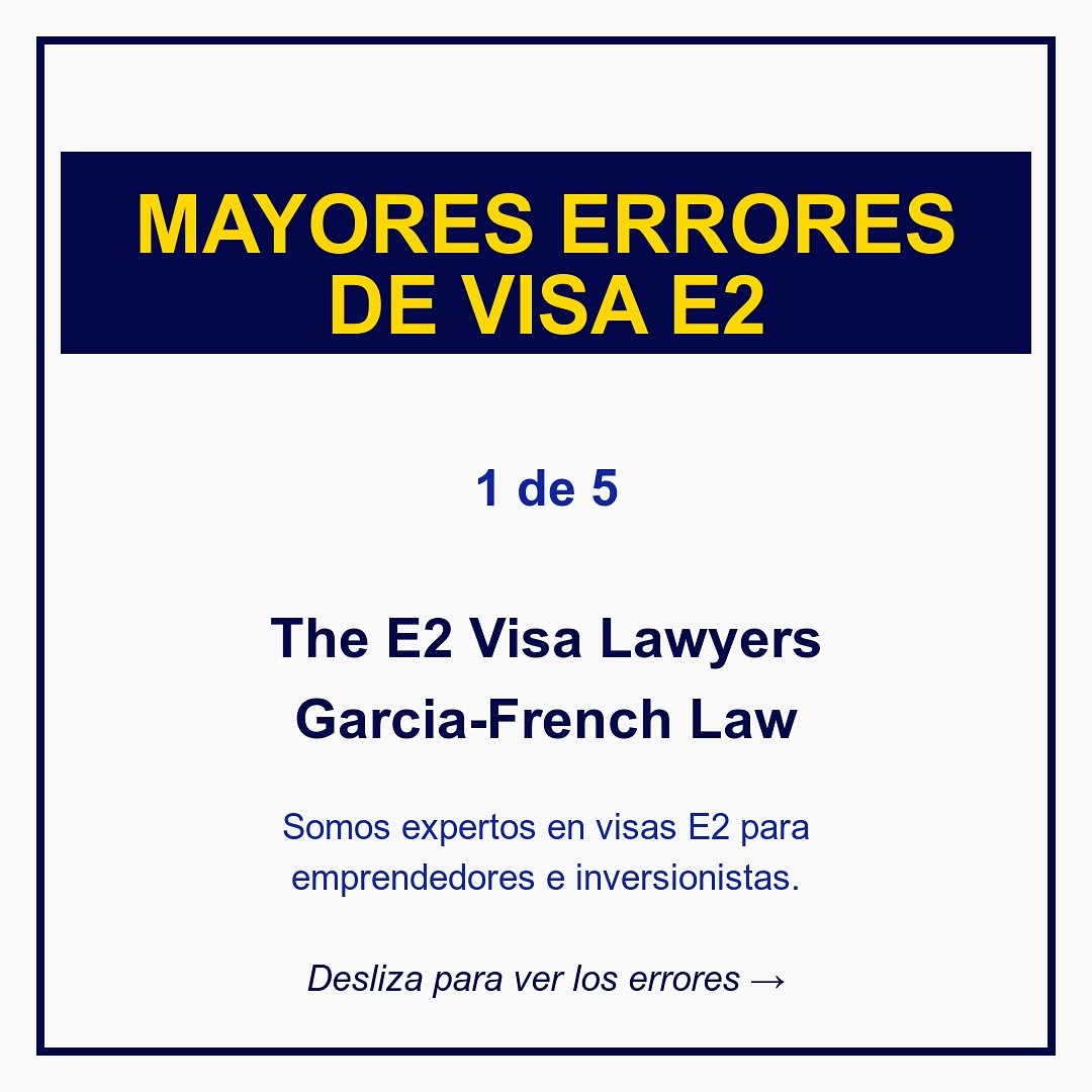 Mayores errores de la visa E2 🚫

#erroresvisae2 #visae2