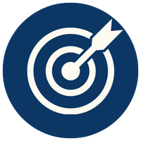 Target with an arrow hitting the bullseye
