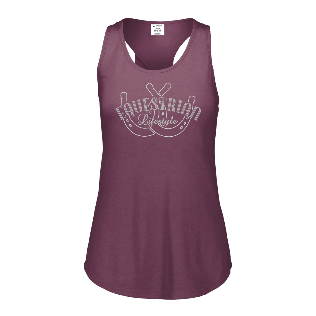 Barnside Keyhole Tank | Ladies Equestrian Tri-Blend Tank Top