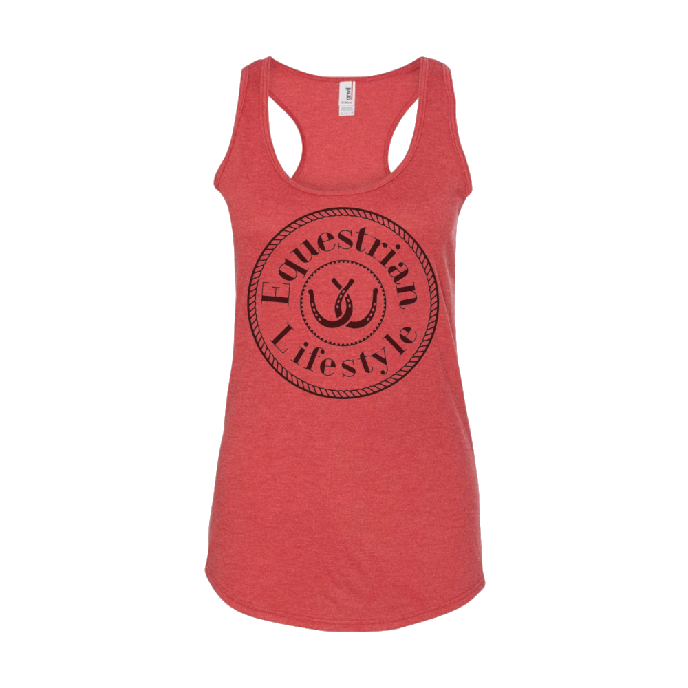 Red Racerback Tank Equestrian Lifestyle Clothing - Casual Equestrian Attire