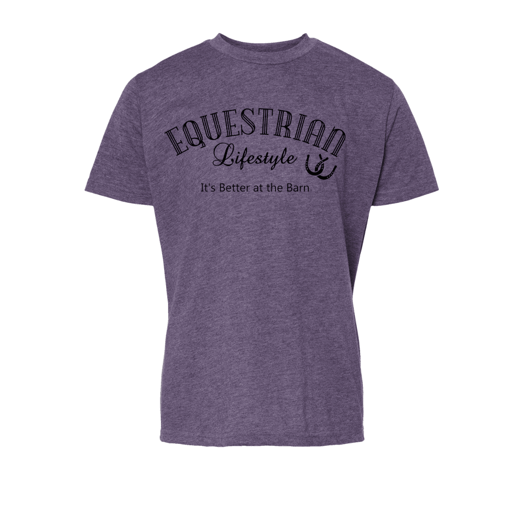 Youth Heather Purple Phrase Tee - Equestrian Lifestyle Clothing