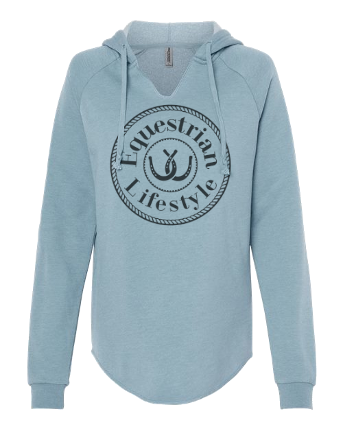 Misty Blue Equestrian Lifestyle Hoodie; 2 Designs - Equestrian Lifestyle Clothing