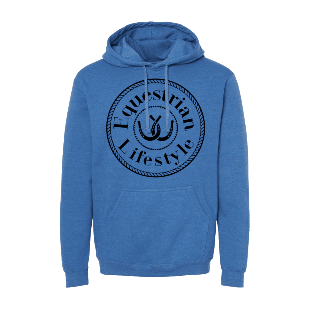 Heather Royal Hoodie- Horseshoe - Equestrian Lifestyle Clothing