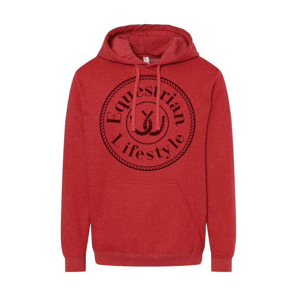 Heather Red Hoodie - XL, 2XL - Equestrian Lifestyle Clothing