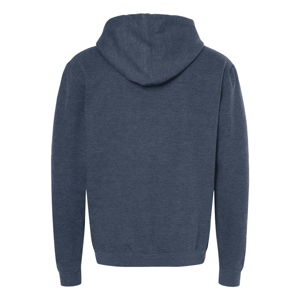Heather Navy Equestrian Hoodie – Fortress Grey Horseshoe Print - Equestrian Lifestyle Clothing