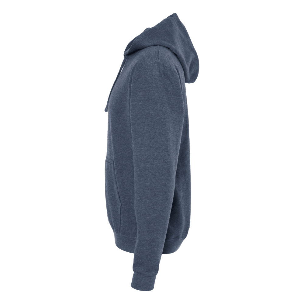 Heather Navy Equestrian Hoodie – Fortress Grey Horseshoe Print - Equestrian Lifestyle Clothing