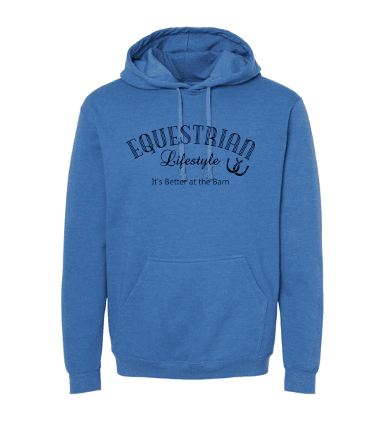 "Phrase" Hoodie in Heather Royal - S, M, L - Equestrian Lifestyle Clothing