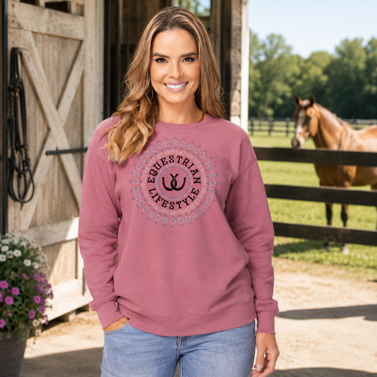 Aztec Vibes Equestrian Lifestyle Sweatshirt - Equestrian Lifestyle Clothing