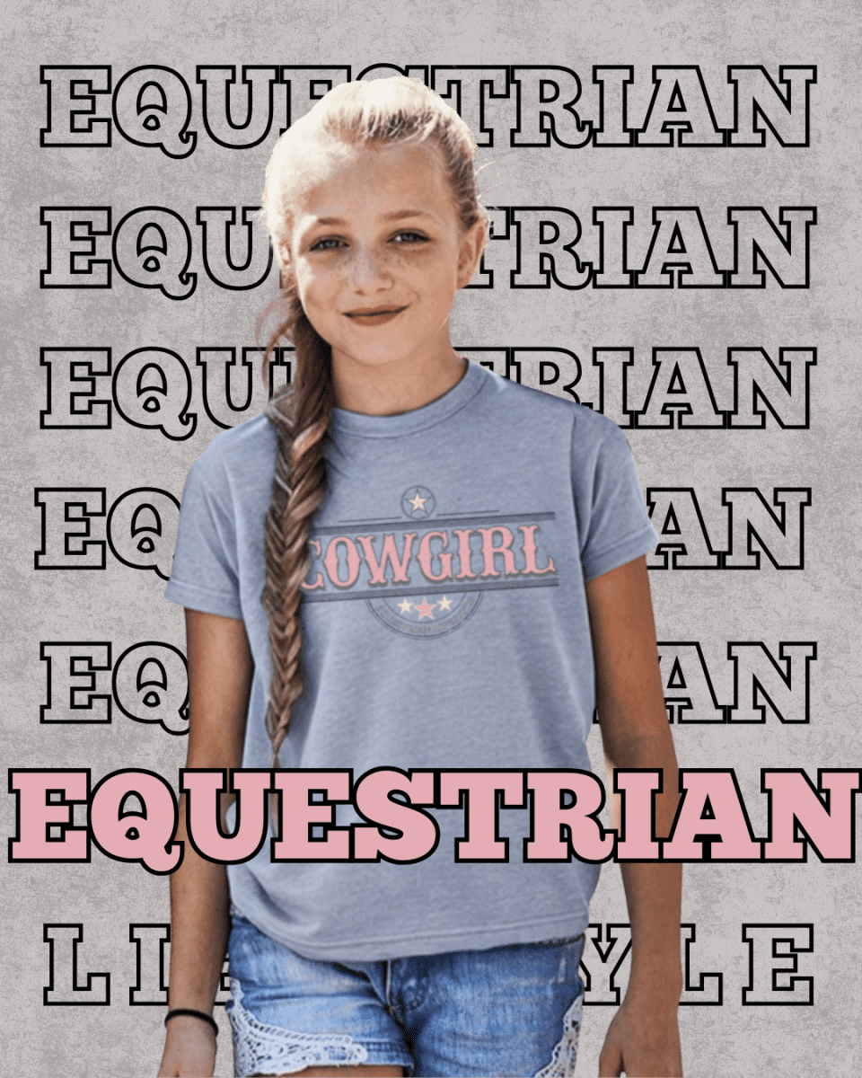 Youth Cowgirl T-Shirt – Vintage Western Horse Tee for Girls - Equestrian Lifestyle Clothing