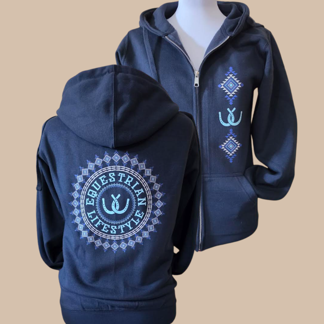 Aztec Vibes Zip Hoodie - Equestrian Lifestyle Clothing