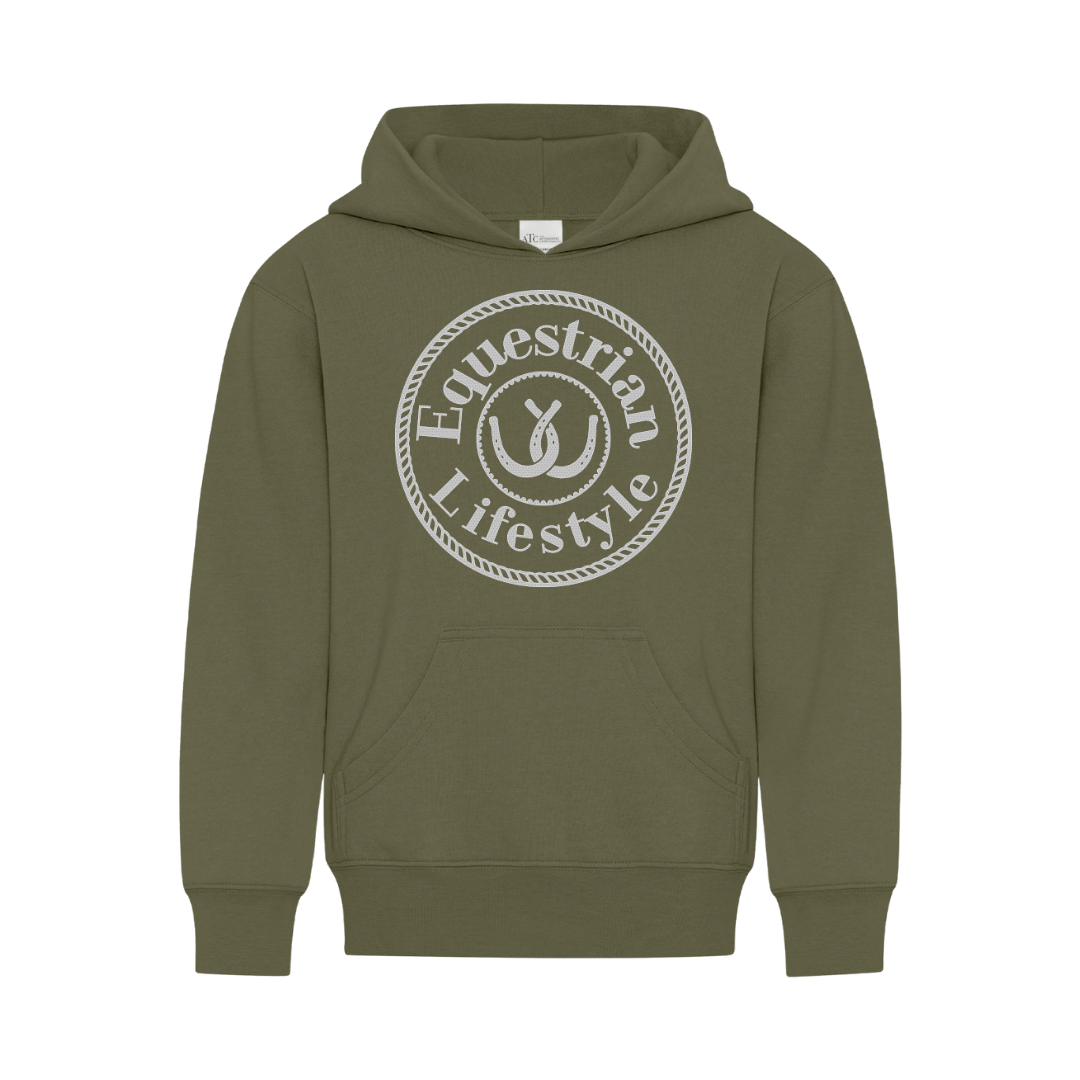 Youth Equestrian Lifestyle Olive Hoodie - Equestrian Lifestyle Clothing
