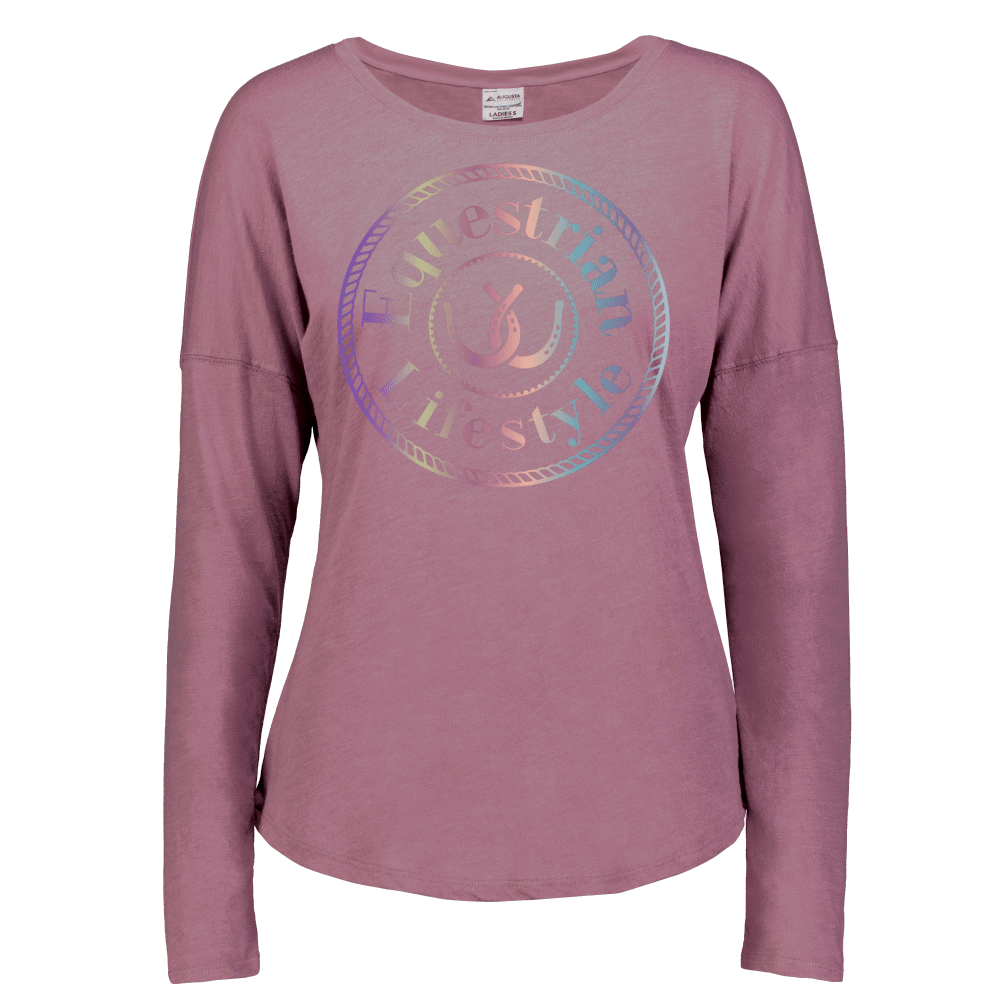 Lux Gradient Long Sleeve Equestrian Tee - Equestrian Lifestyle Clothing