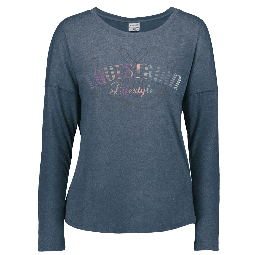 Lux Gradient Long Sleeve Equestrian Tee - Equestrian Lifestyle Clothing