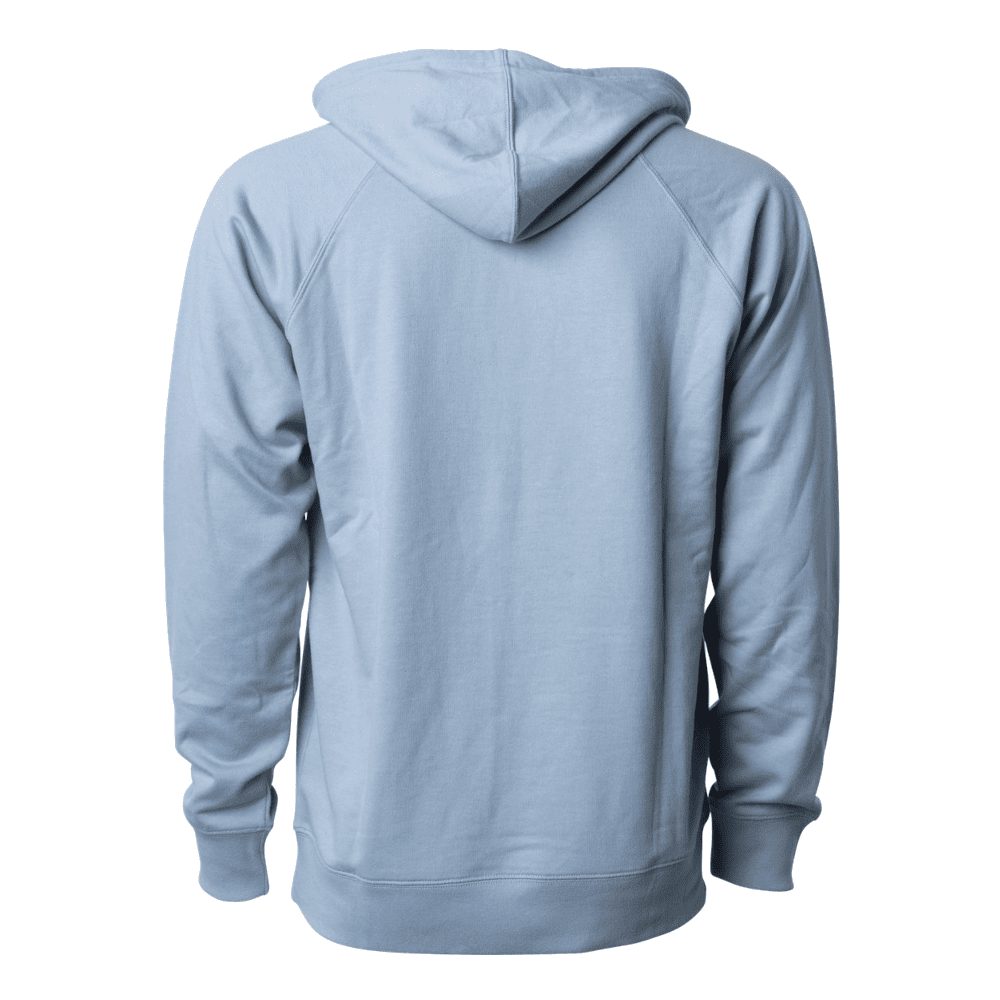 Lightweight Misty Blue Hoodie – Horseshoe Phrase by Equestrian Lifestyle - 2XL - Equestrian Lifestyle Clothing