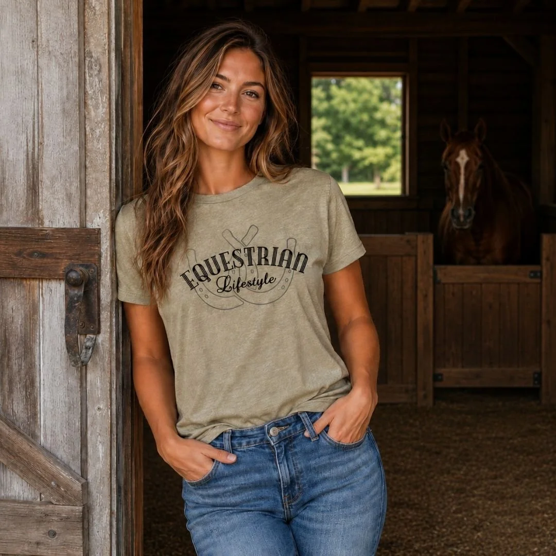 Dust & Dreams Triblend Tee | Women's Olive Equestrian T-Shirt