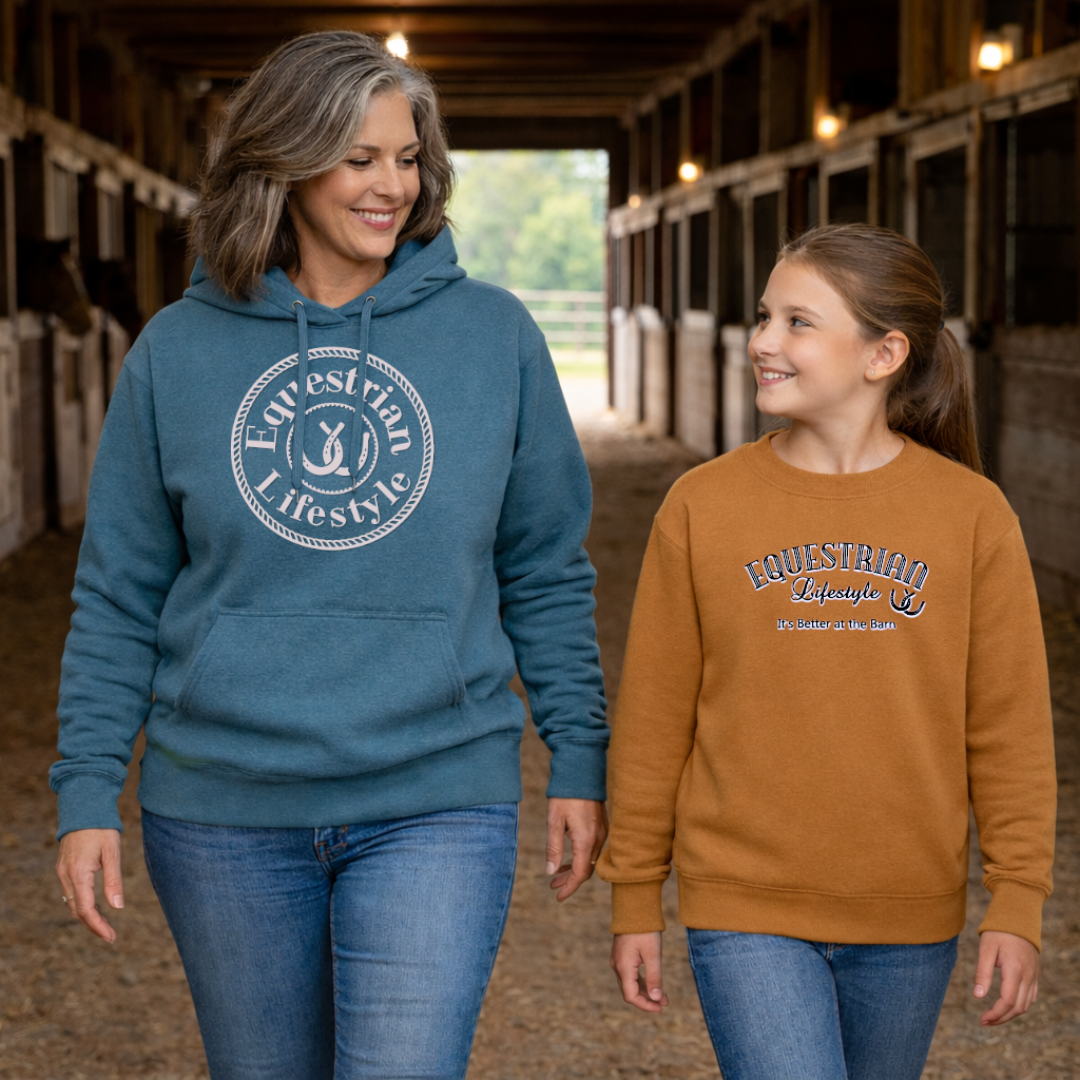 Youth Saddle Equestrian Sweatshirt - Equestrian Lifestyle Clothing