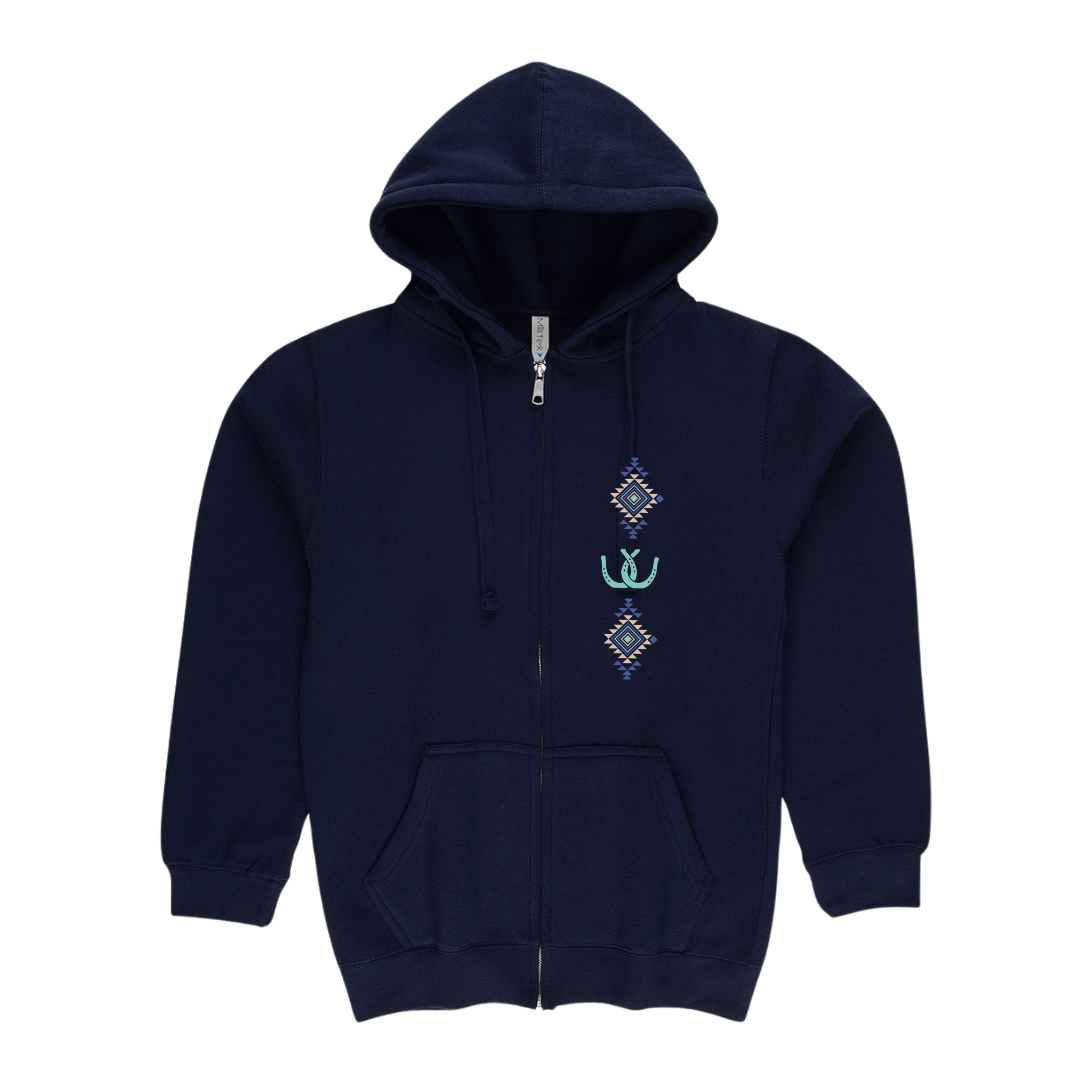 Aztec Vibes Zip Hoodie - Equestrian Lifestyle Clothing