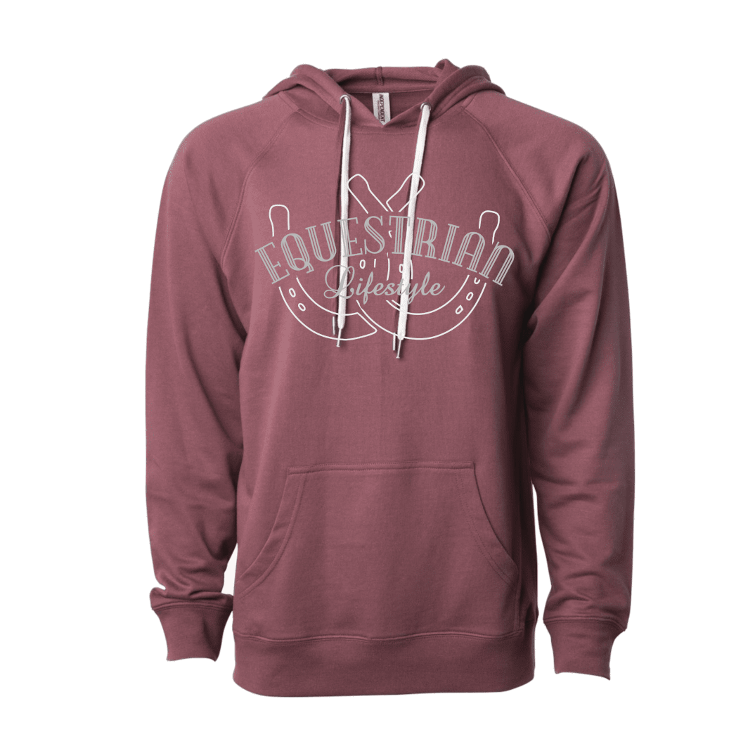 Lightweight Port Hoodie – Horseshoe Phrase by Equestrian Lifestyle - XL - Equestrian Lifestyle Clothing
