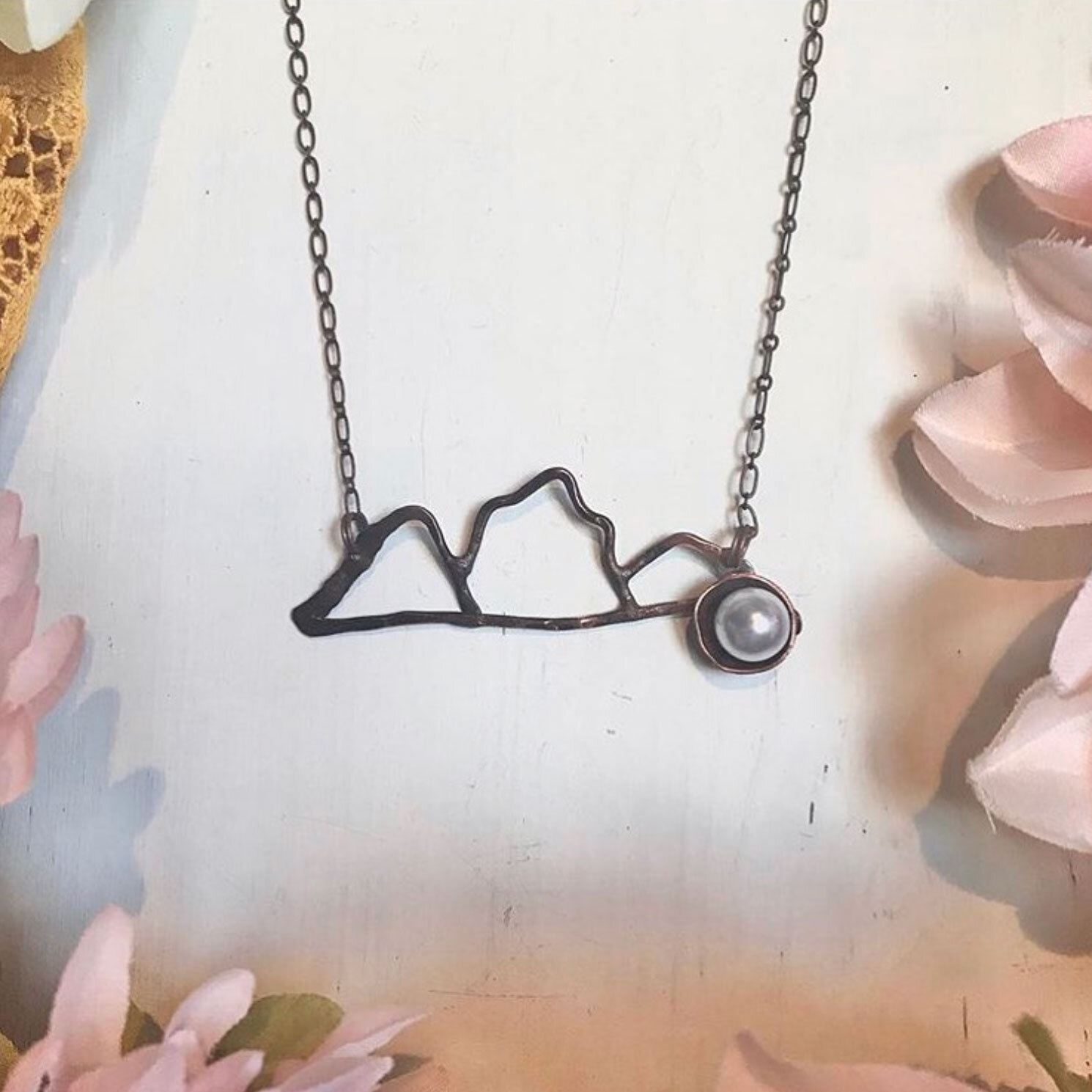 Sharlene Czeh metalwork necklack of the three sisters in Fernie, BC