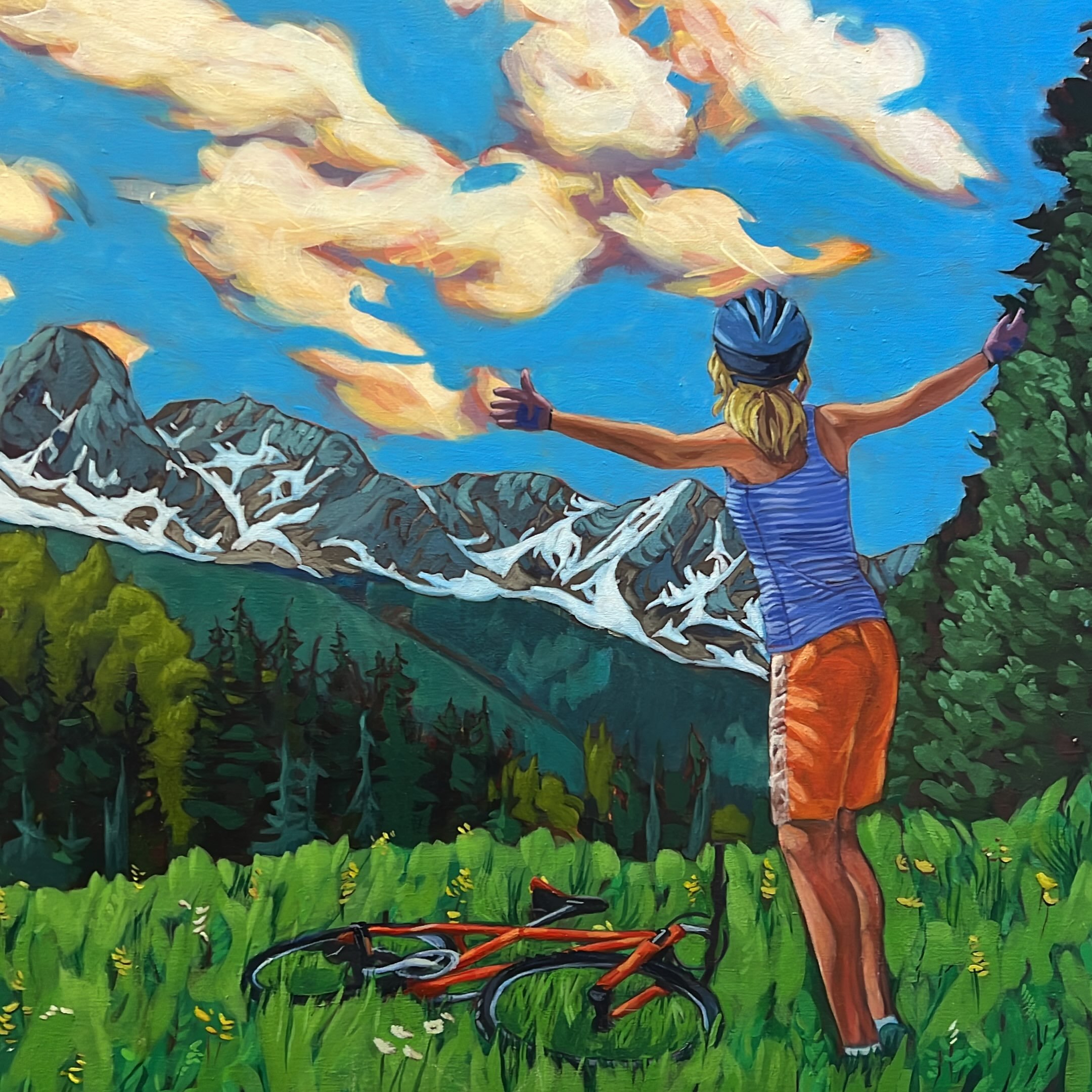 &ldquo;Bear Exhilaration&rdquo; original acrylic painting by Karin Wardle @snocruncher 
.
.
.
.
#fernieartscoop #karinwardle #shopfernie #fernieartgallery #ferniestoke