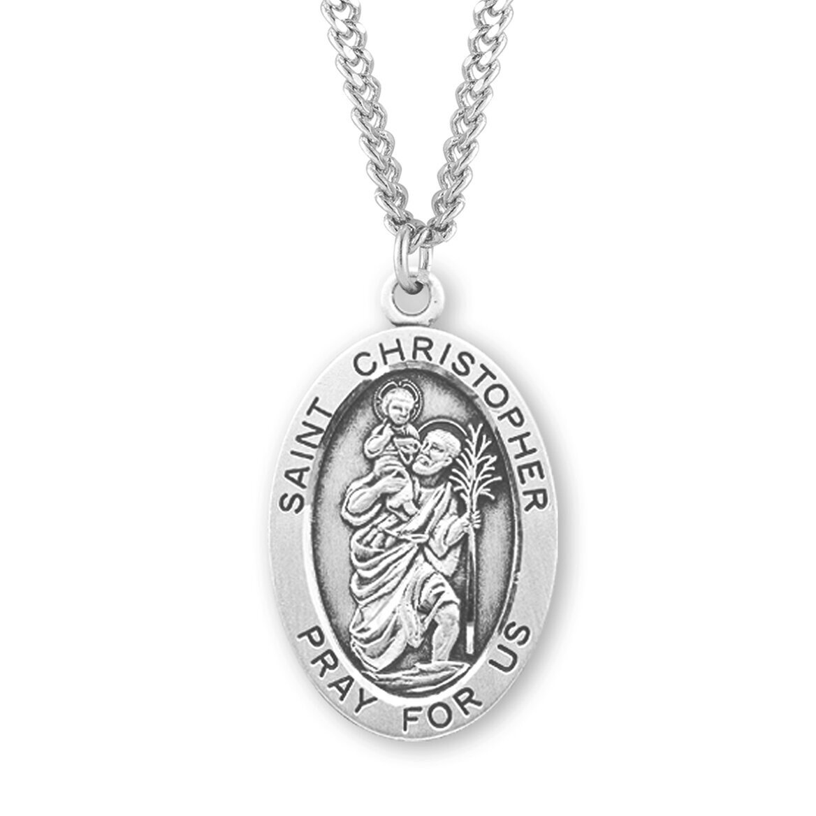 Buy FaithHeart St Christopher Necklace for Men, Personalised Saint  Christopher Pendant Catholic Jewellery Stainless Steel/Gold/Black, Patron  Saints of Travellers Christening Gifts for Boys Child Online at  desertcartINDIA