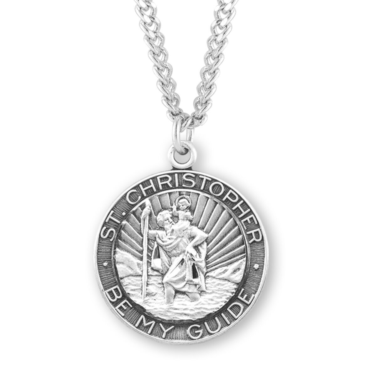 925 Sterling Silver Saint St Christopher Medal Charm Pendant Necklace –  Ritastephens