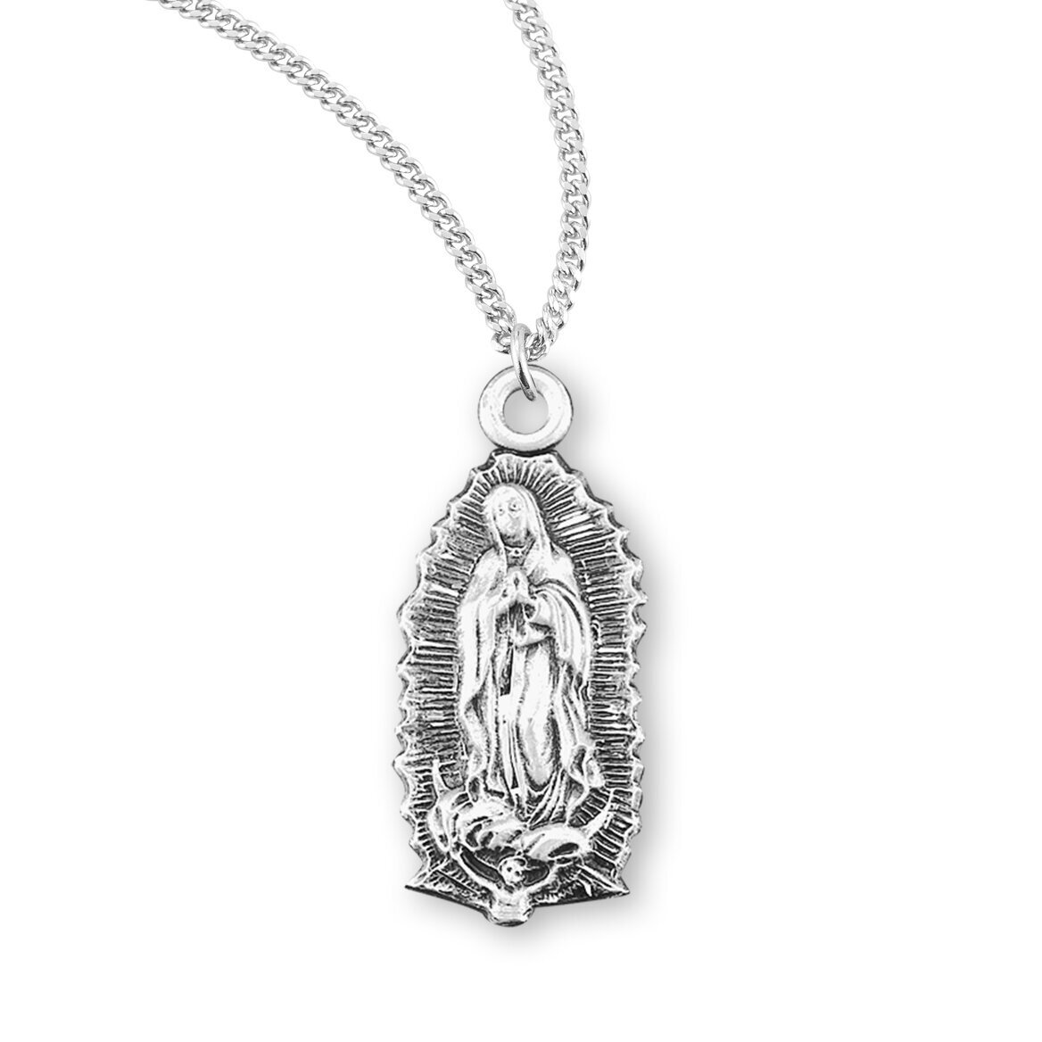 Our Lady of Guadalupe Necklace Yellow Ion-Plated Stainless Steel 24