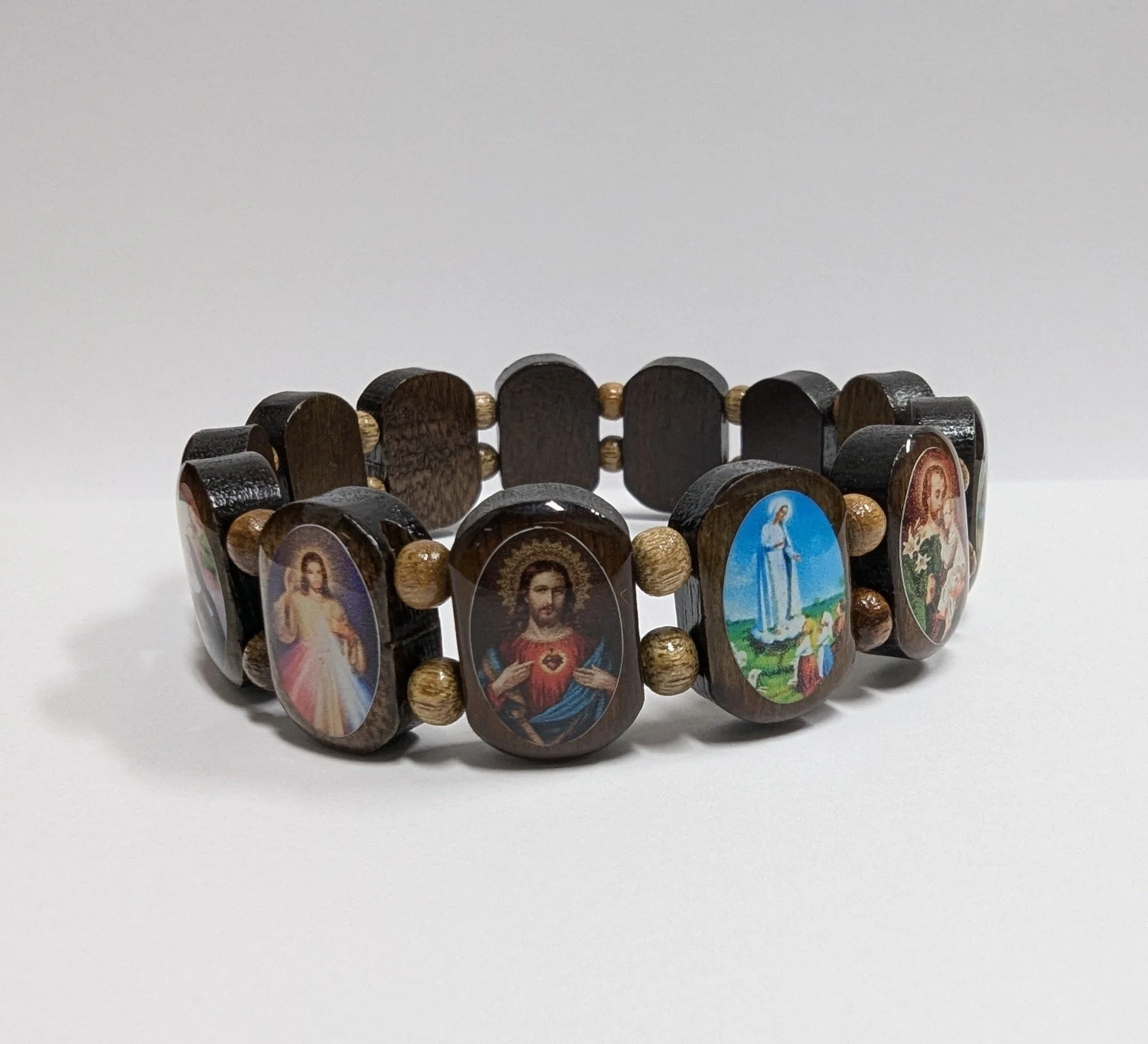 Extra-Large Brazilian Wood Saints Bracelet