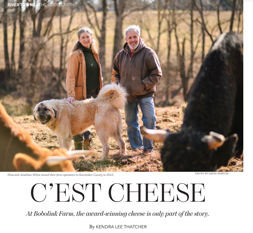 "C'est Cheese: Bobolink Farm", River Towns Magazine, Spring 2020