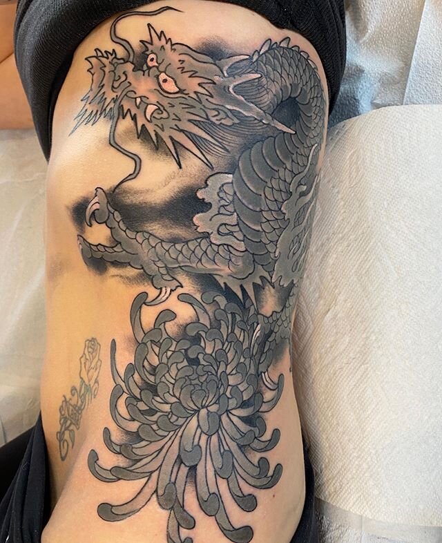 Dragon and Chrysanthemum cover up