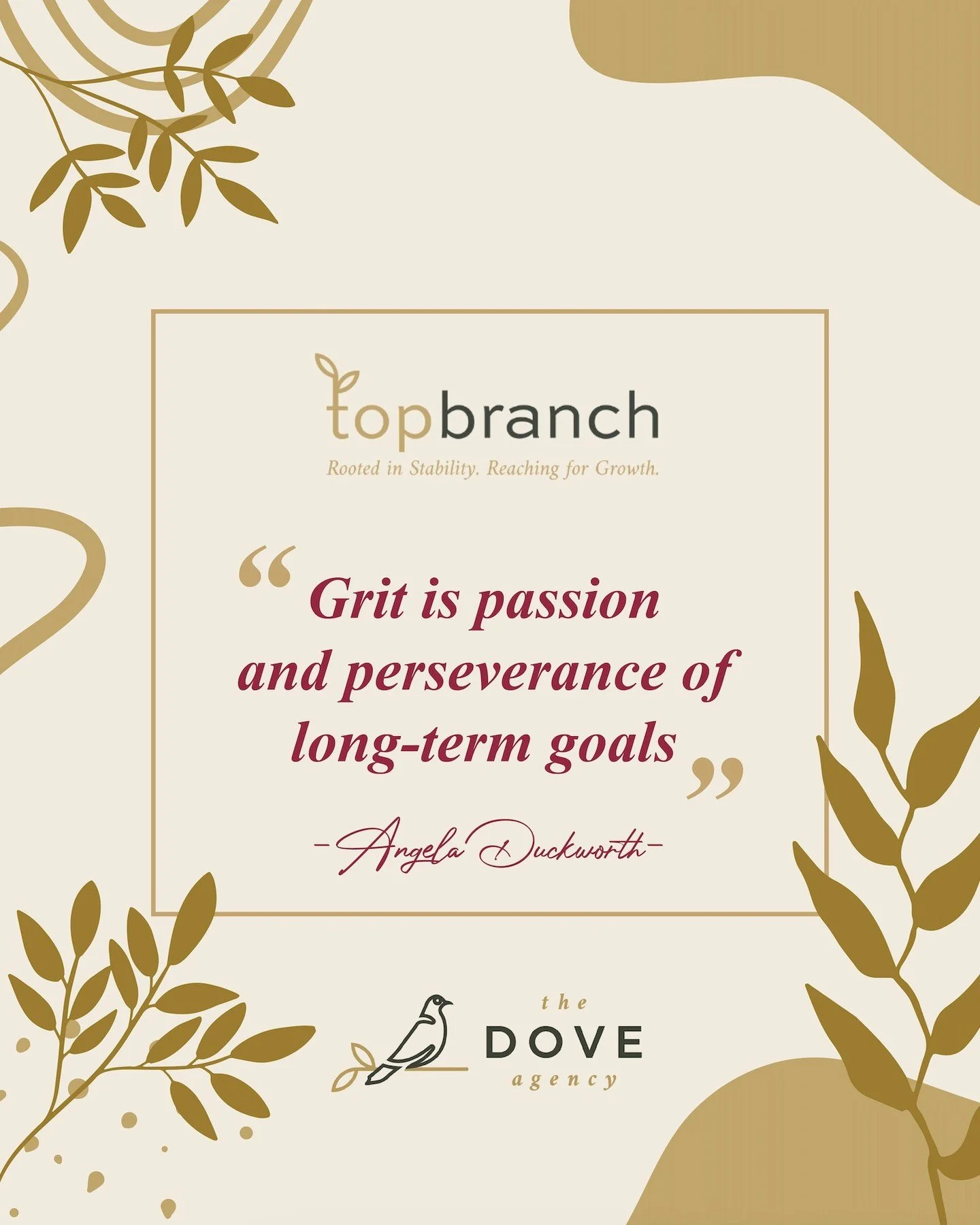 ✨ &ldquo;Grit is passion and perseverance for long-term goals.&rdquo; &ndash; Angela Duckworth

Episode 10 of TopBranch explores how grit shapes leadership, client loyalty, and sustainable growth. Ruth Ann Janson and Beth Bender share insights on the