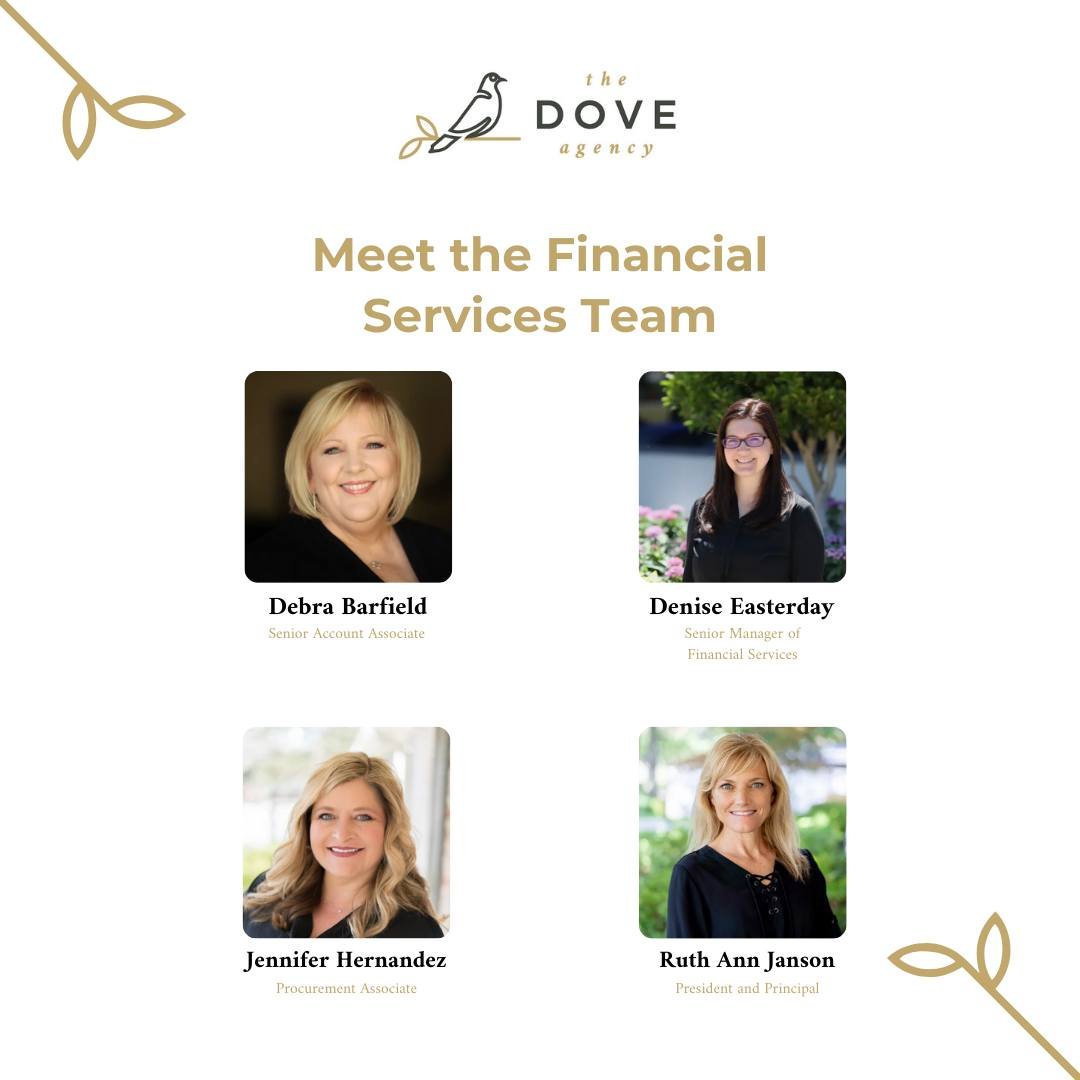 Meet the Financial Services Team! 🕊️📊
The detail-driven minds who keep everything running smoothly behind the scenes. With precision, organization, and a deep understanding of our clients&rsquo; businesses, this team ensures the foundation is stron