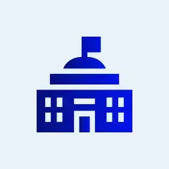 Icon of a blue government or institutional building
