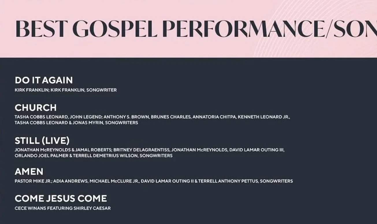 I Had the honor to play on two 2026 Grammy Nominated songs! Still by @jonmcreynolds and Church by @tashacobbsleonard 
Look at God! 🙏🏼🙏🏼