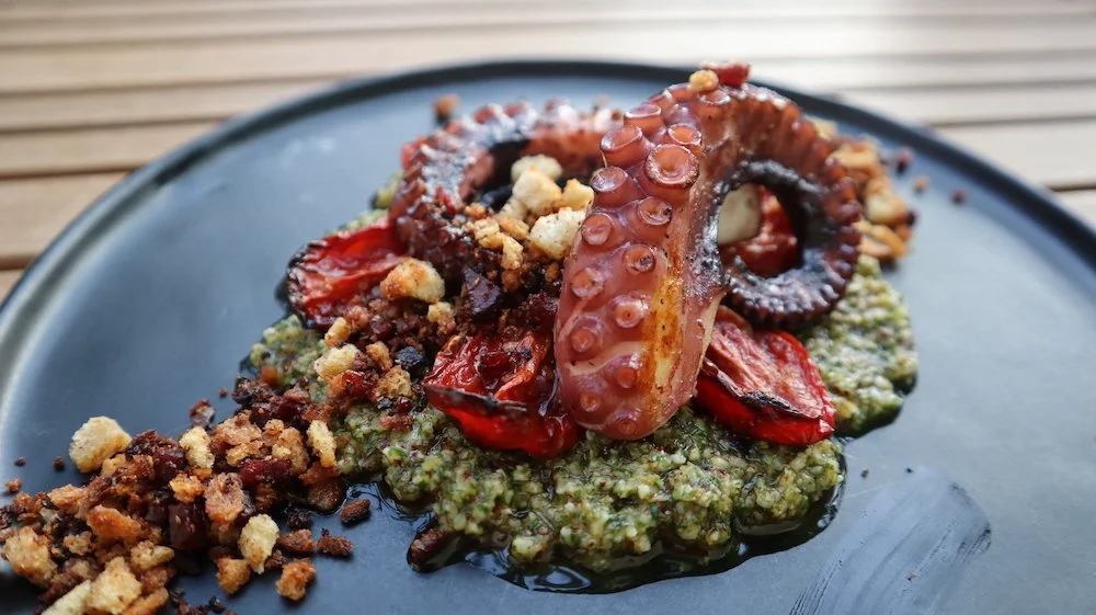 MKR Recipe | Twice-Cooked Octopus with Green Romesco and Jamon Crumb