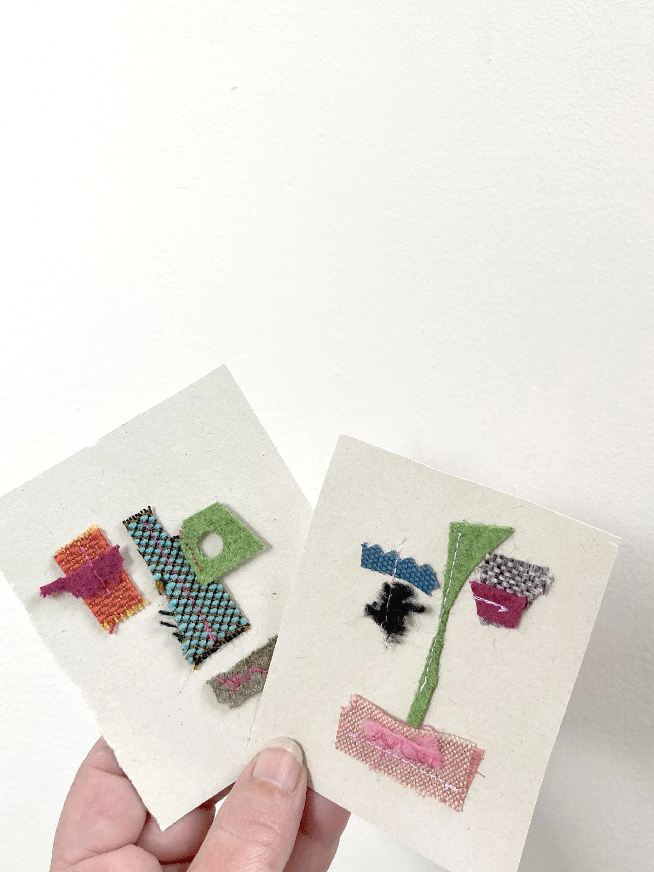 Picasso inspired fabric collage