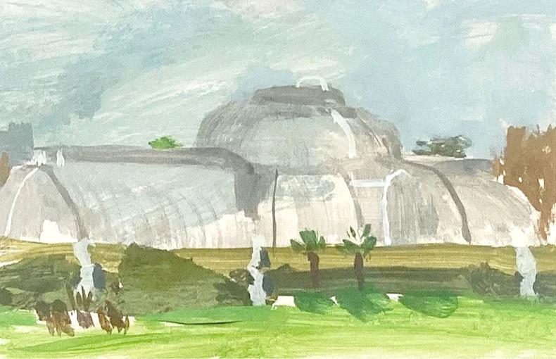 Palm house, Kew Gardens
W x Hcm
Goache on paper