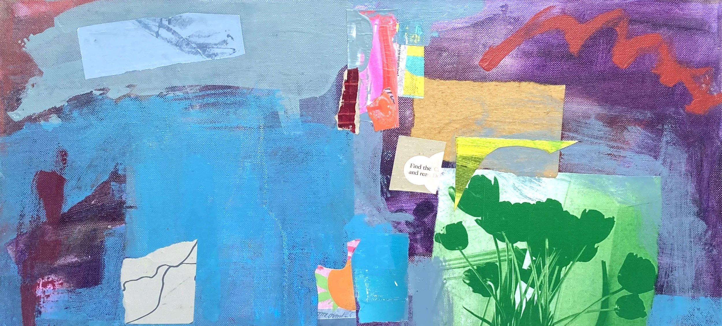 Flowers
W60 x H30cm
Mixed media on canvas