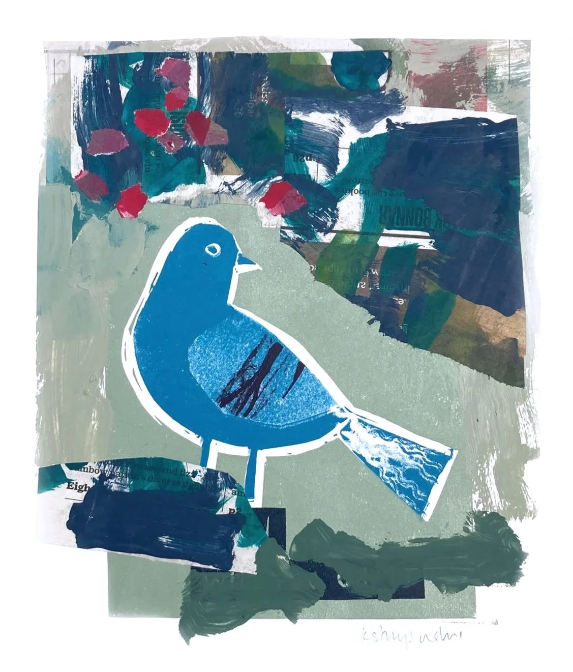 Blackbird II
W27 x H36cm
Mixed media on paper