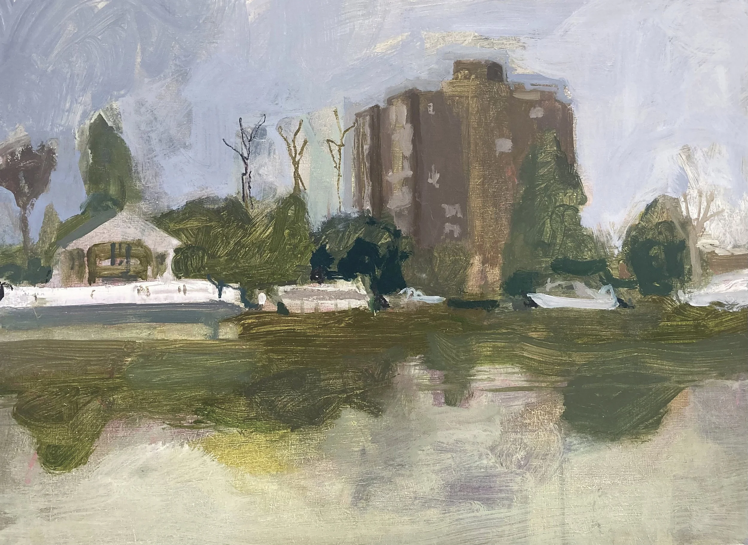 Nr Steven's Eyot
W16 x H12"
Oil on board