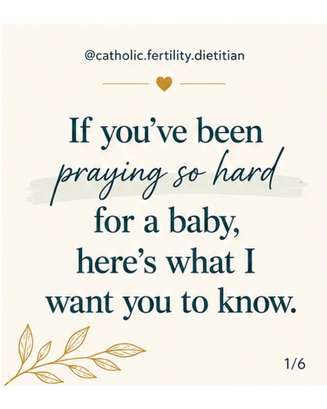 If you&rsquo;ve been TTC for over a year and aren&rsquo;t getting pregnant even though everything on basic labs looks &ldquo;normal&rdquo; 

If you&rsquo;ve been praying hard and know that God is nudging you to get support and dig a little deeper.

Y